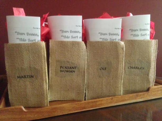 Bags of bone candy and bibliographies for the cast and crew